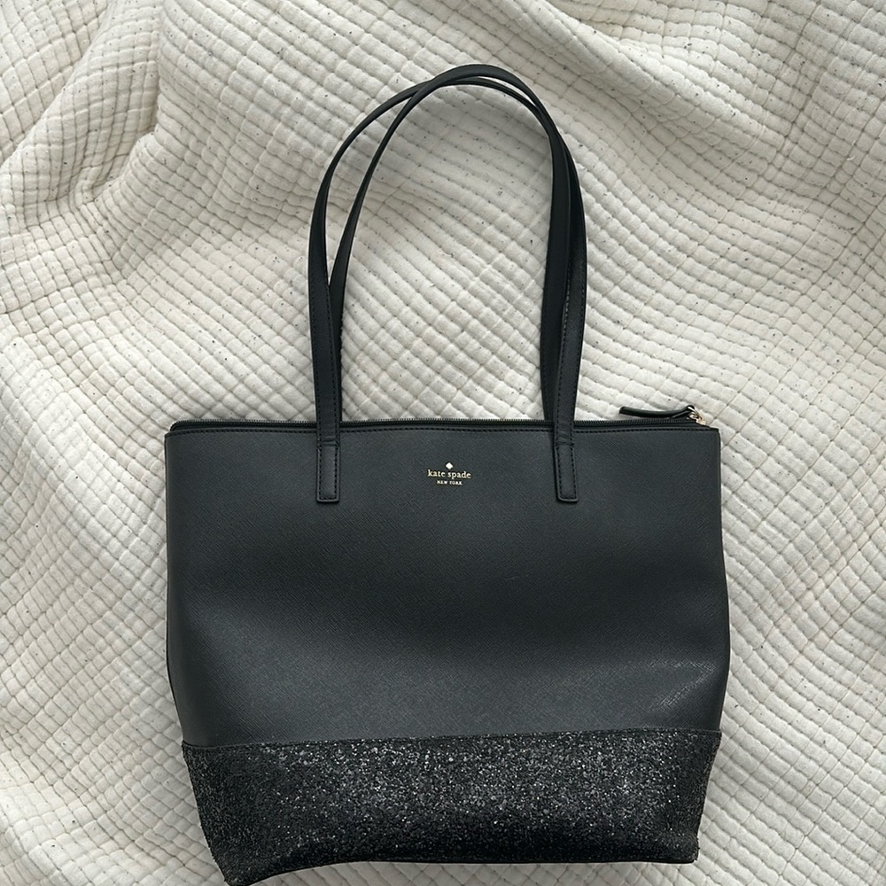 Kate Spade Black Glitter shoulder bag